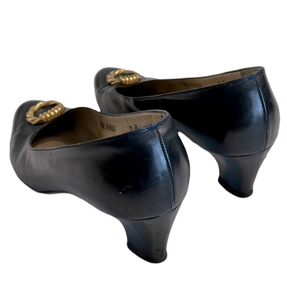 SALVATORE FERRAGAMO 90s Vintage Design Décolleté Shoes - Picture 7 of 10